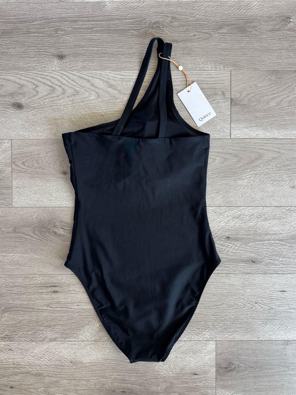 Quince Italian One Shoulder One Piece Swimsuit Black Size Small - Picture 5 of 12